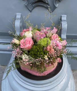 Bloementaart Groot Roze